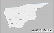 Gray 3D Map of Nguru, single color outside