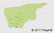 Physical 3D Map of Nguru, cropped outside