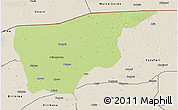 Physical 3D Map of Nguru, shaded relief outside
