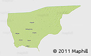 Physical 3D Map of Nguru, single color outside