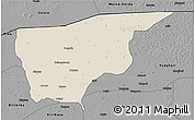 Shaded Relief 3D Map of Nguru, darken, desaturated