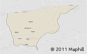Shaded Relief 3D Map of Nguru, lighten, desaturated