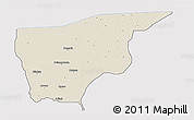 Shaded Relief 3D Map of Nguru, single color outside