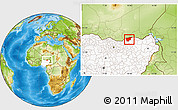 Physical Location Map of Nguru, highlighted country