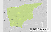 Physical Map of Nguru, lighten, desaturated