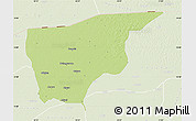 Physical Map of Nguru, lighten
