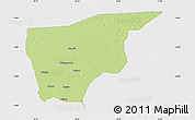 Physical Map of Nguru, single color outside