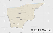Shaded Relief Map of Nguru, single color outside