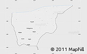 Silver Style Map of Nguru, single color outside