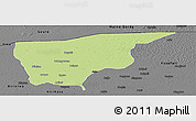 Physical Panoramic Map of Nguru, darken, desaturated