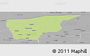 Physical Panoramic Map of Nguru, desaturated