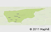 Physical Panoramic Map of Nguru, lighten