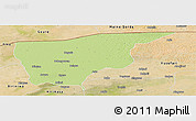 Physical Panoramic Map of Nguru, satellite outside