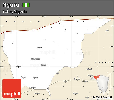 Classic Style Simple Map of Nguru