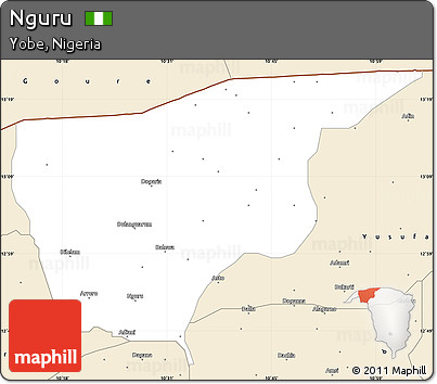 Classic Style Simple Map of Nguru