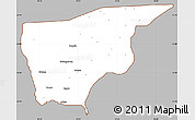Gray Simple Map of Nguru, cropped outside