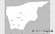 Gray Simple Map of Nguru, single color outside