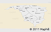 Classic Style Panoramic Map of Yobe, single color outside