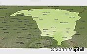 Physical Panoramic Map of Yobe, darken