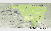 Physical Panoramic Map of Yobe, semi-desaturated