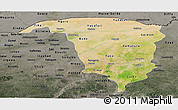 Satellite Panoramic Map of Yobe, darken, semi-desaturated