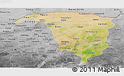 Satellite Panoramic Map of Yobe, desaturated