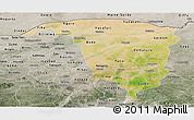Satellite Panoramic Map of Yobe, semi-desaturated