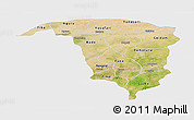 Satellite Panoramic Map of Yobe, single color outside