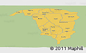 Savanna Style Panoramic Map of Yobe, single color outside