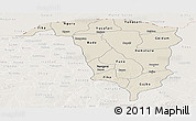 Shaded Relief Panoramic Map of Yobe, lighten