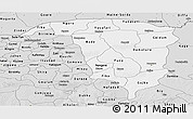 Silver Style Panoramic Map of Yobe