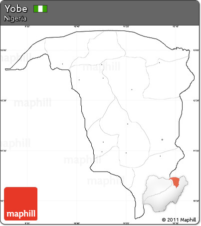 Blank Simple Map of Yobe, cropped outside, no labels