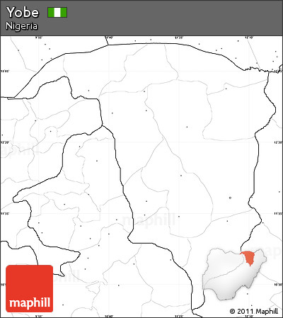 Blank Simple Map of Yobe, no labels