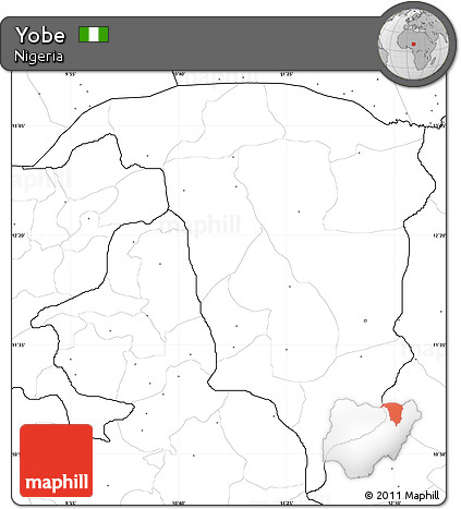 Blank Simple Map of Yobe, no labels
