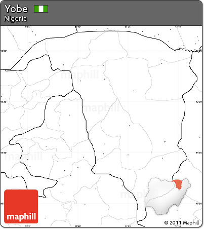 Blank Simple Map of Yobe, no labels