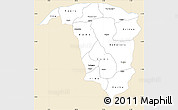 Classic Style Simple Map of Yobe, single color outside