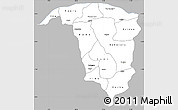 Gray Simple Map of Yobe, single color outside