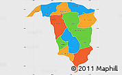 Political Simple Map of Yobe, single color outside