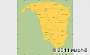 Savanna Style Simple Map of Yobe, single color outside