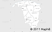 Silver Style Simple Map of Yobe, single color outside