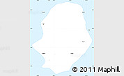 Silver Style Simple Map of Niue