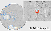 Satellite Location Map of Norfolk Island, lighten, desaturated