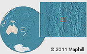 Satellite Location Map of Norfolk Island, lighten, land only