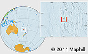 Satellite Location Map of Norfolk Island, political outside