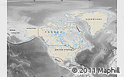 Shaded Relief Map of North America, desaturated