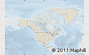 Shaded Relief Map of North America, lighten
