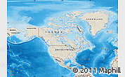 Shaded Relief Map of North America