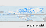 Gray Panoramic Map of North America, single color outside