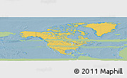 Savanna Style Panoramic Map of North America, single color outside