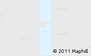 Political Simple Map of North America, single color outside